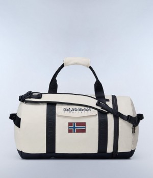 Napapijri Bering Travel Duffle Bag Plunjezak Kinderen Beige Zilver | USQZALJ-34