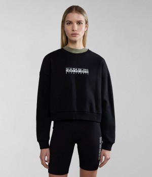 Napapijri Box Sweatshirt Sweatshirts Dames Zwart | XVACZYH-78