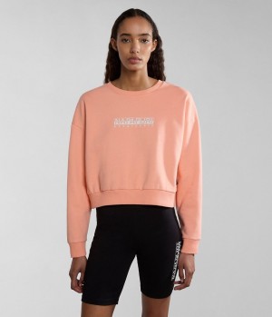 Napapijri Box Sweatshirt Sweatshirts Dames Roze | MUWKJPV-06