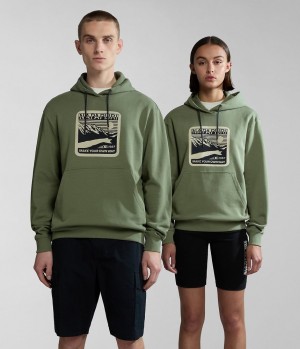 Napapijri Boyd Hoodie Hoodie Dames Groen | LXSVYCQ-74