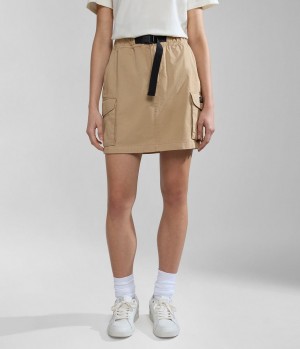 Napapijri Boyd Skirt Rokken Dames Beige | CJLVKFY-37