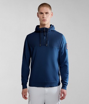 Napapijri Circular Hoodie by Moreno Ferrari Hoodie Heren Donkerblauw | EYLDATB-48