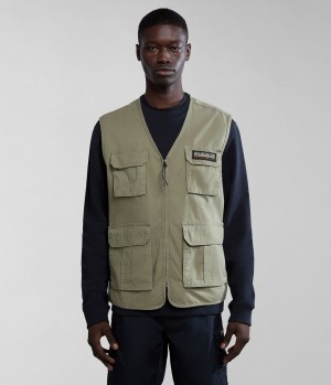 Napapijri Colden Vest Gilet Heren Groen | VZSYHGK-71