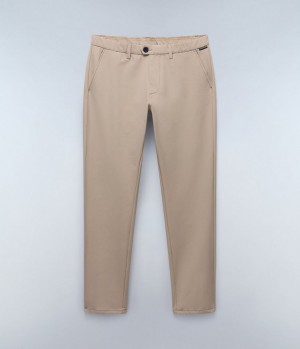 Napapijri Dease Tech Winter Chino Trousers Chino Broek Heren Beige | FRKGPJB-84