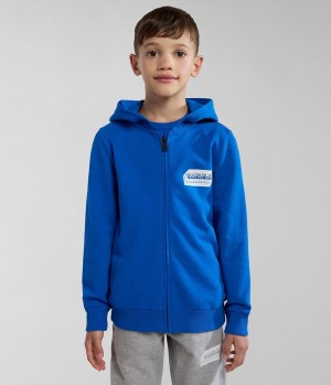 Napapijri Kitik Full-Zip Hoodie (4-16 YEARS) Hoodie Kinderen Blauw | WCUTASI-98