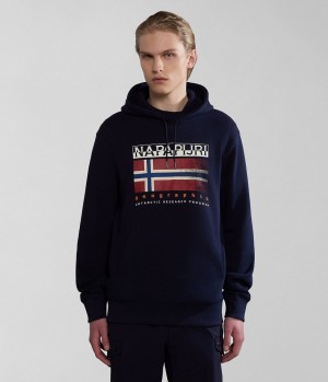 Napapijri Kreis Hoodie Hoodie Heren Donkerblauw | LEPGYCQ-78