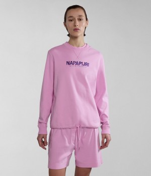 Napapijri Kreis Sweatshirt Sweatshirts Dames Roze | HUPKAJZ-80