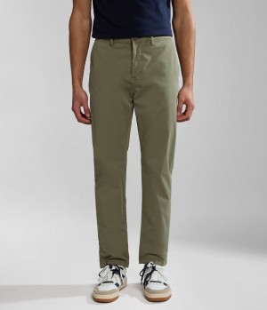 Napapijri Puyo Summer Chino Trousers Chino Broek Heren Groen | FTDOLSJ-71