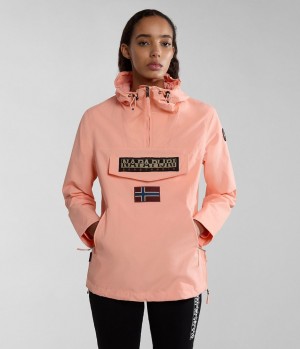 Napapijri Rainforest Pocket Summer Anorak Jacket Regenjassen Dames Roze | QKUTVHM-29