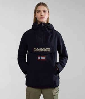 Napapijri Rainforest Pocket Summer Anorak Jacket Regenjassen Dames Zwart | ZFMKHXG-17