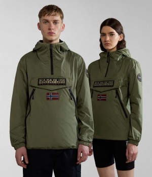 Napapijri Rainforest Ripstop Anorak Jacket - Unisex Regenjassen Dames Groen | XURIKSW-37