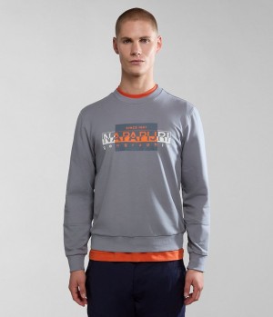 Napapijri Smallwood Sweatshirt Sweatshirts Heren Grijs | RBSFATQ-35