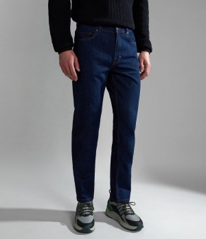 Napapijri Solveig Denim Chino Broek Heren Donkerblauw | DLZXEBC-59