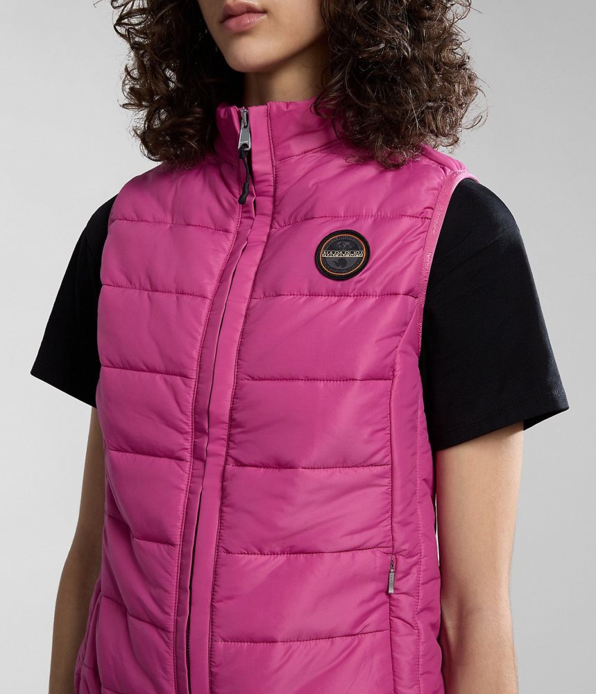 Napapijri Acalmar Vest Gilet Dames Roze | DCFZVHA-59