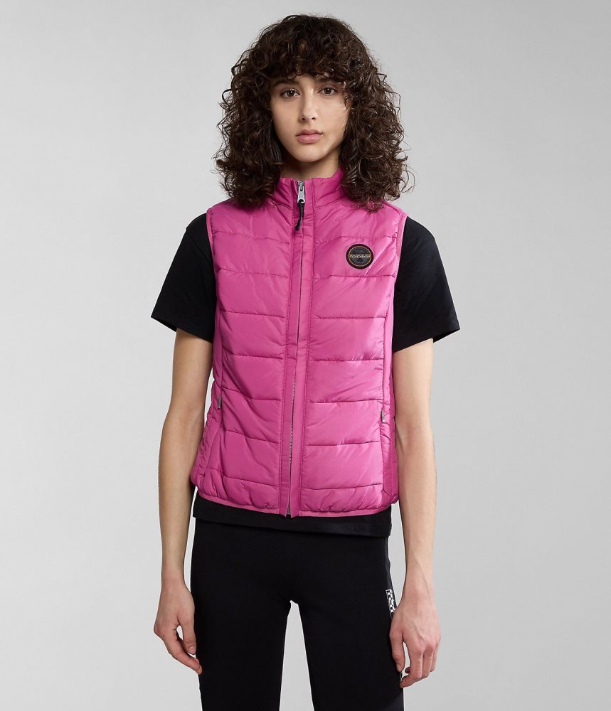 Napapijri Acalmar Vest Gilet Dames Roze | DCFZVHA-59