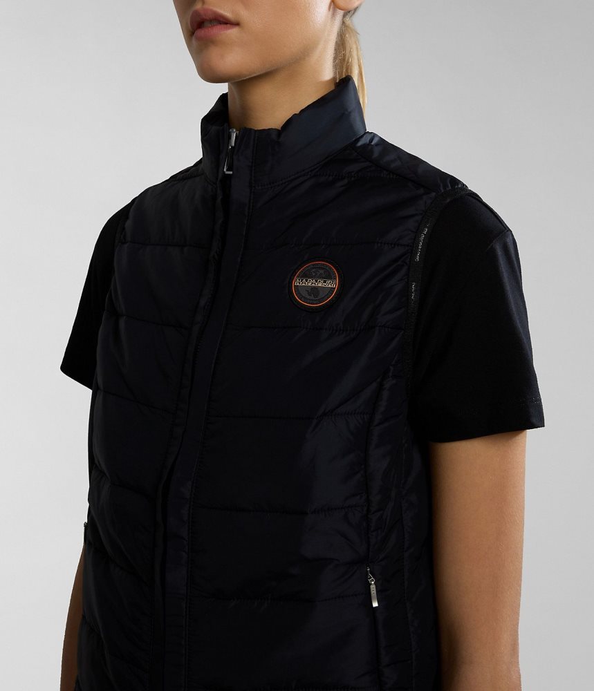 Napapijri Acalmar Vest Gilet Dames Zwart | XLRFBJW-83