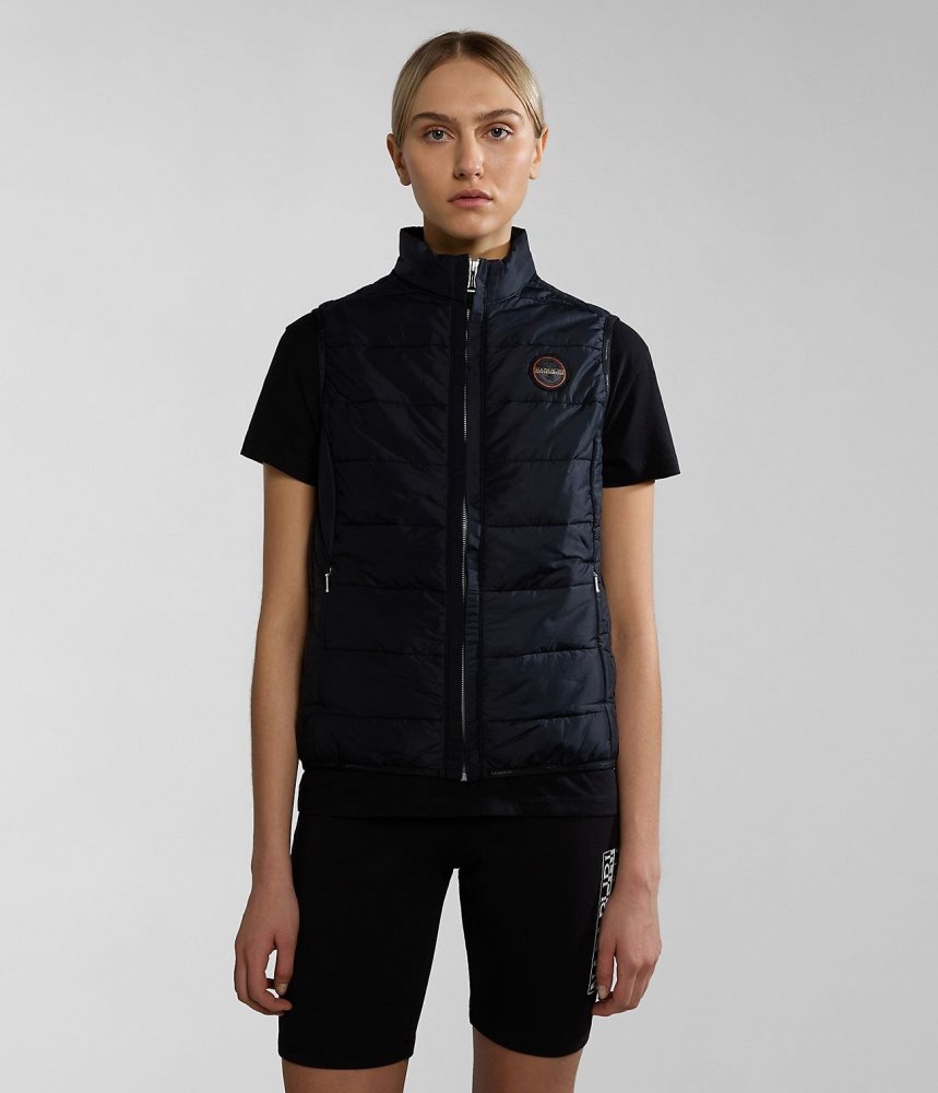 Napapijri Acalmar Vest Gilet Dames Zwart | XLRFBJW-83