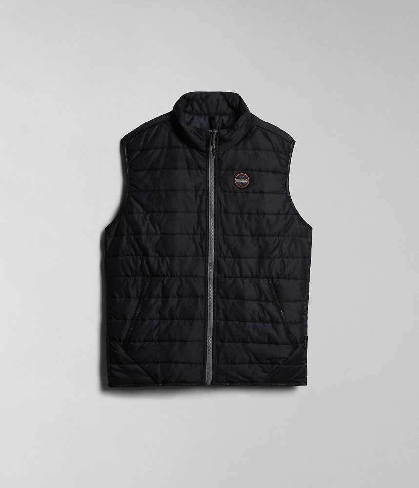 Napapijri Acalmar Vest Gilet Heren Zwart | BAQLKMO-59