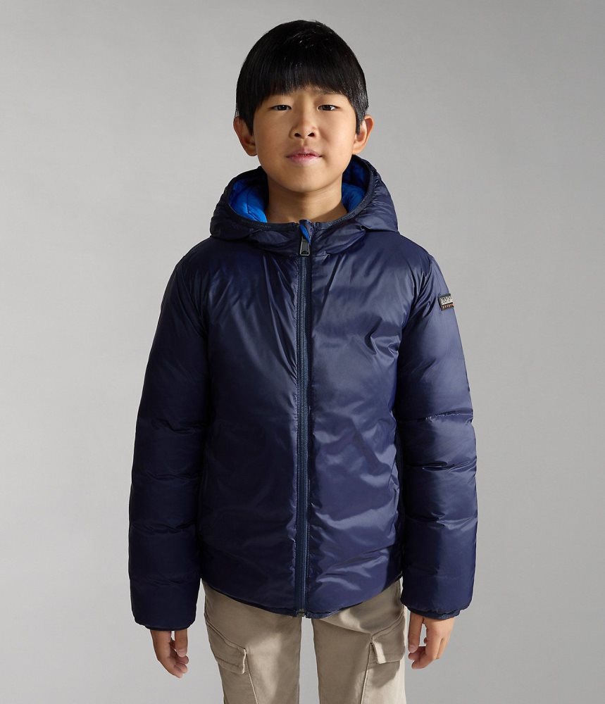 Napapijri Aerons Puffer Jacket (4-16 YEARS) Regenjassen Kinderen Blauw | XQCGWAS-15