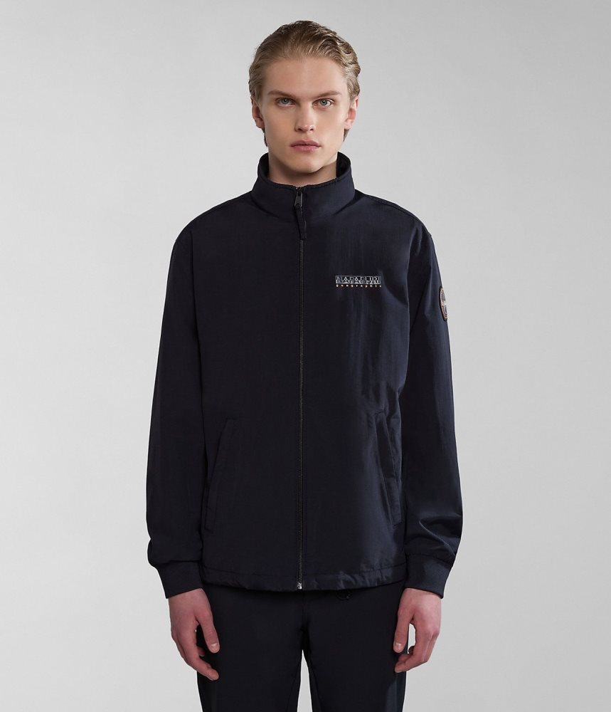 Napapijri Agard Bomber Jacket Short Jackets Heren Zwart | VQSXIFK-19