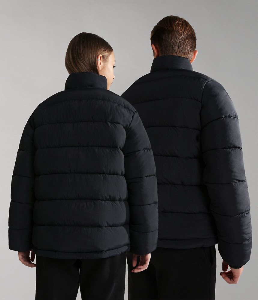 Napapijri Bachar Puffer Jacket (10-16 YEARS) Regenjassen Kinderen Zwart | AQXOIPZ-27