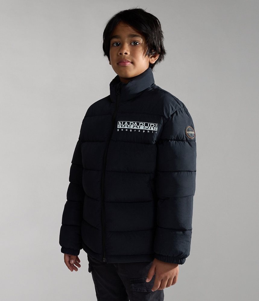 Napapijri Bachar Puffer Jacket (10-16 YEARS) Regenjassen Kinderen Zwart | AQXOIPZ-27