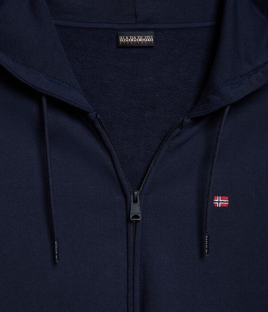 Napapijri Balis Summer Full-Zip Hoodie Hoodie Heren Donkerblauw | HKJWPRB-09