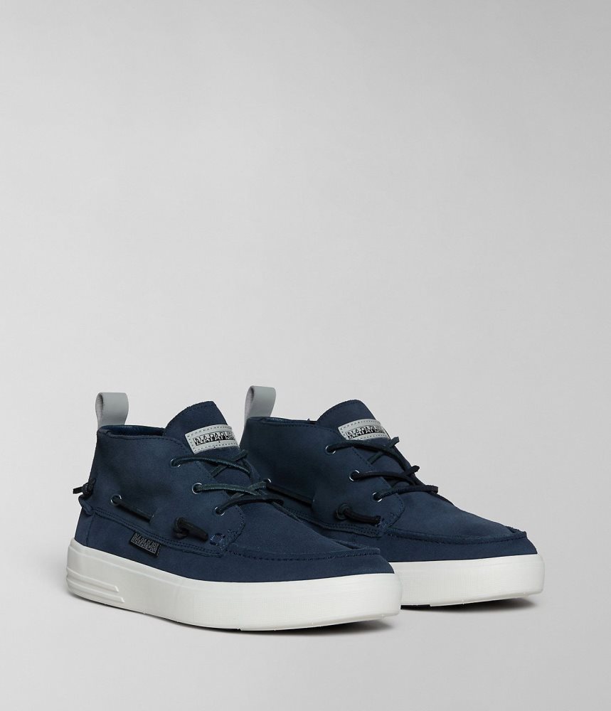 Napapijri Bark Suede Shoes Sportschoenen Heren Donkerblauw | AYLWCKQ-20