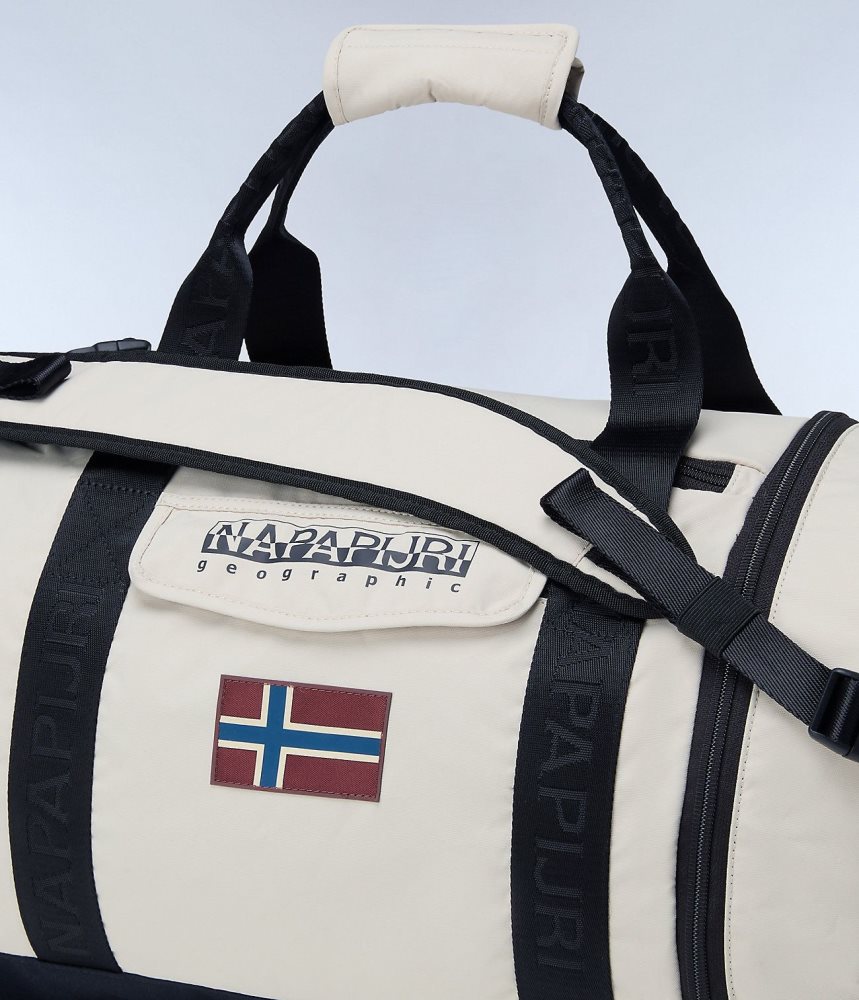 Napapijri Bering Travel Duffle Bag Plunjezak Dames Beige Zilver | CMVHODF-97