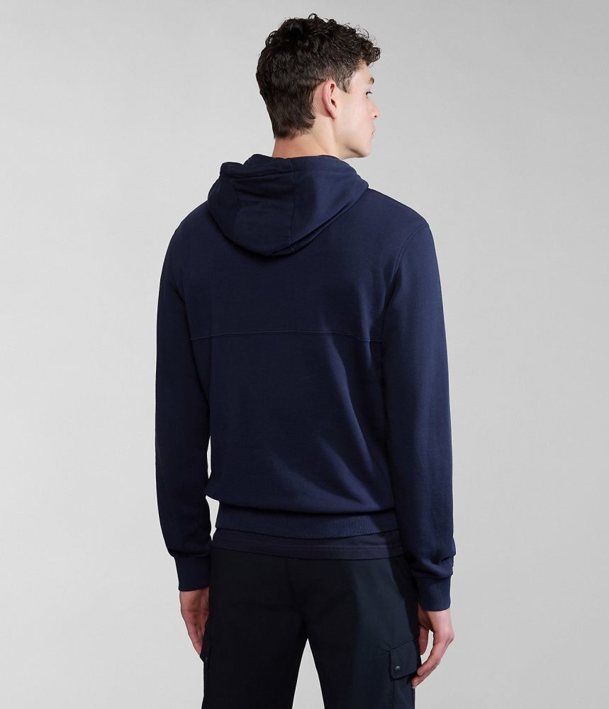 Napapijri Bollo Summer Hoodie Hoodie Heren Donkerblauw | DKQCRVX-98