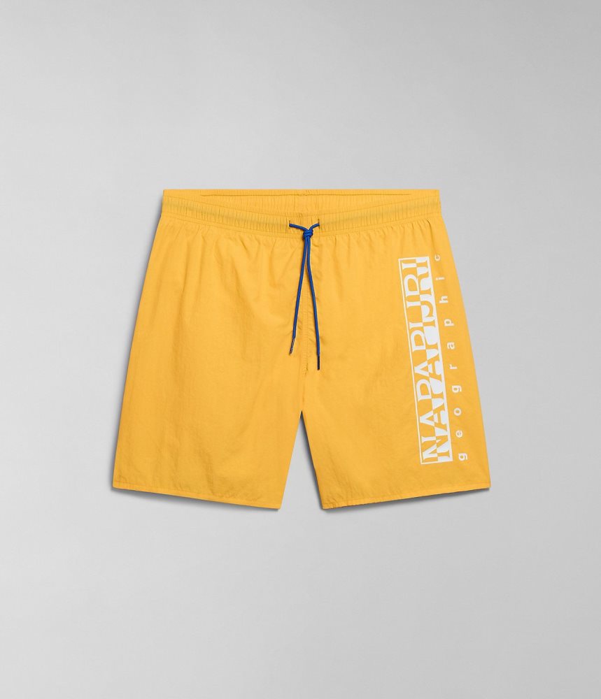 Napapijri Box Swimming Trunks Zwembroek Heren Geel | YOEMAHW-03