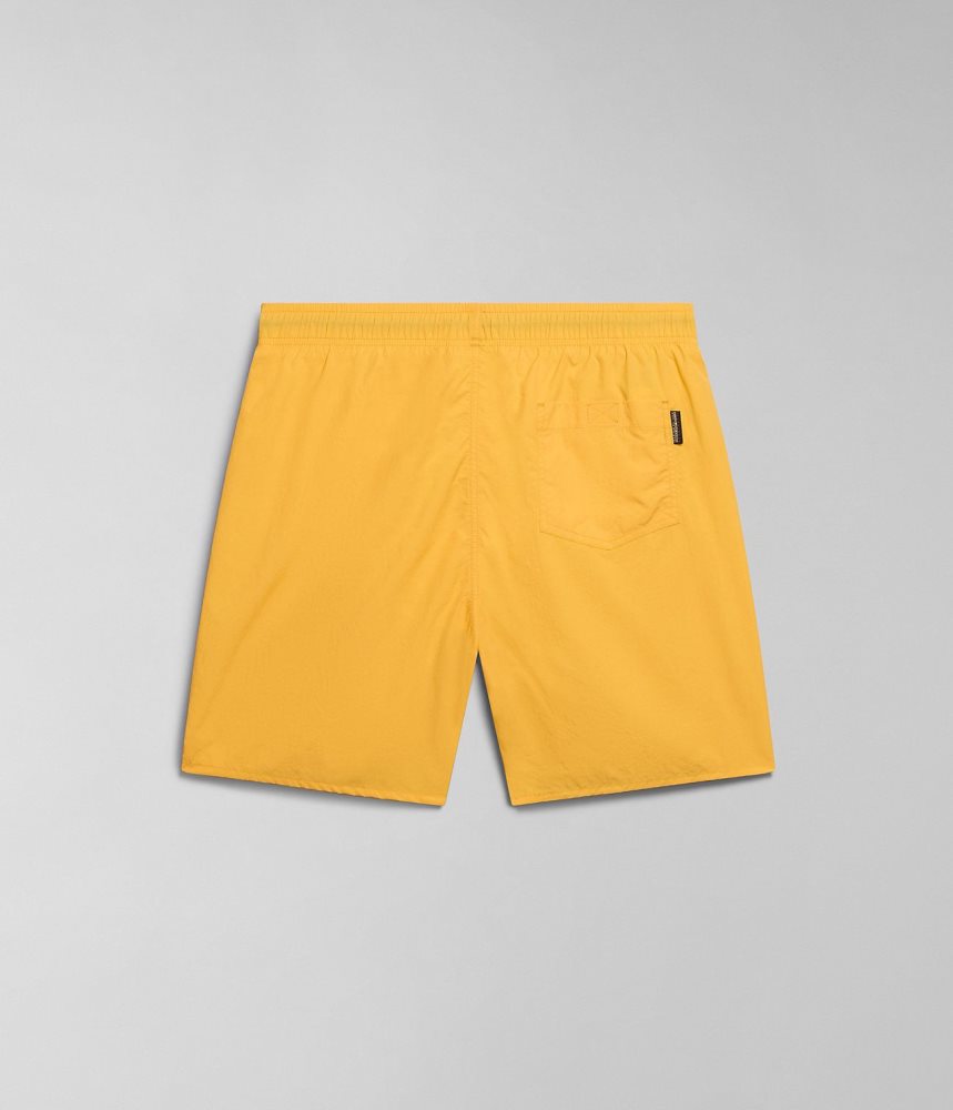 Napapijri Box Swimming Trunks Zwembroek Heren Geel | YOEMAHW-03