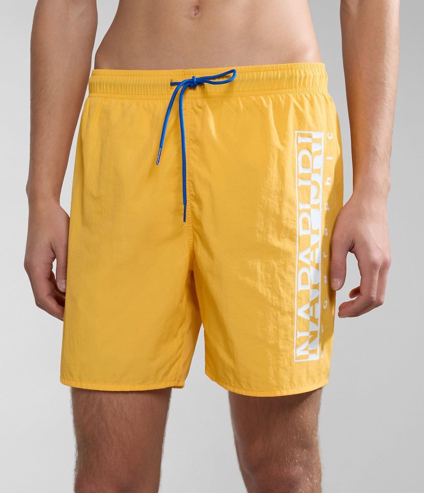 Napapijri Box Swimming Trunks Zwembroek Heren Geel | YOEMAHW-03