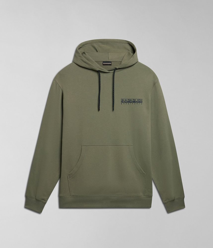 Napapijri Boyd Hoodie Hoodie Heren Groen | MYLBCKX-89