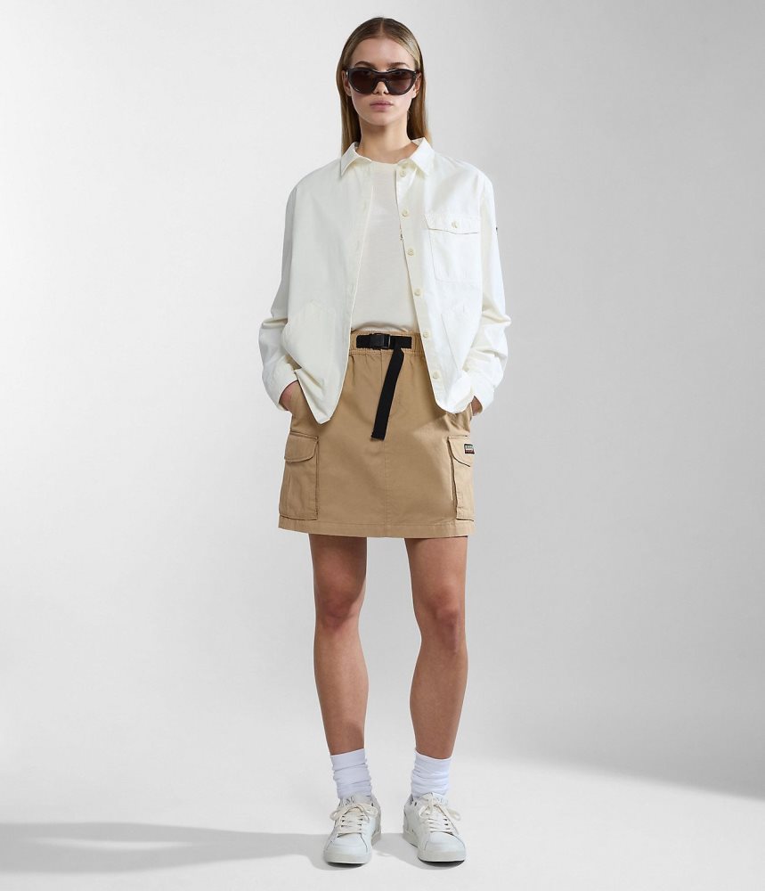 Napapijri Boyd Skirt Rokken Dames Beige | CJLVKFY-37