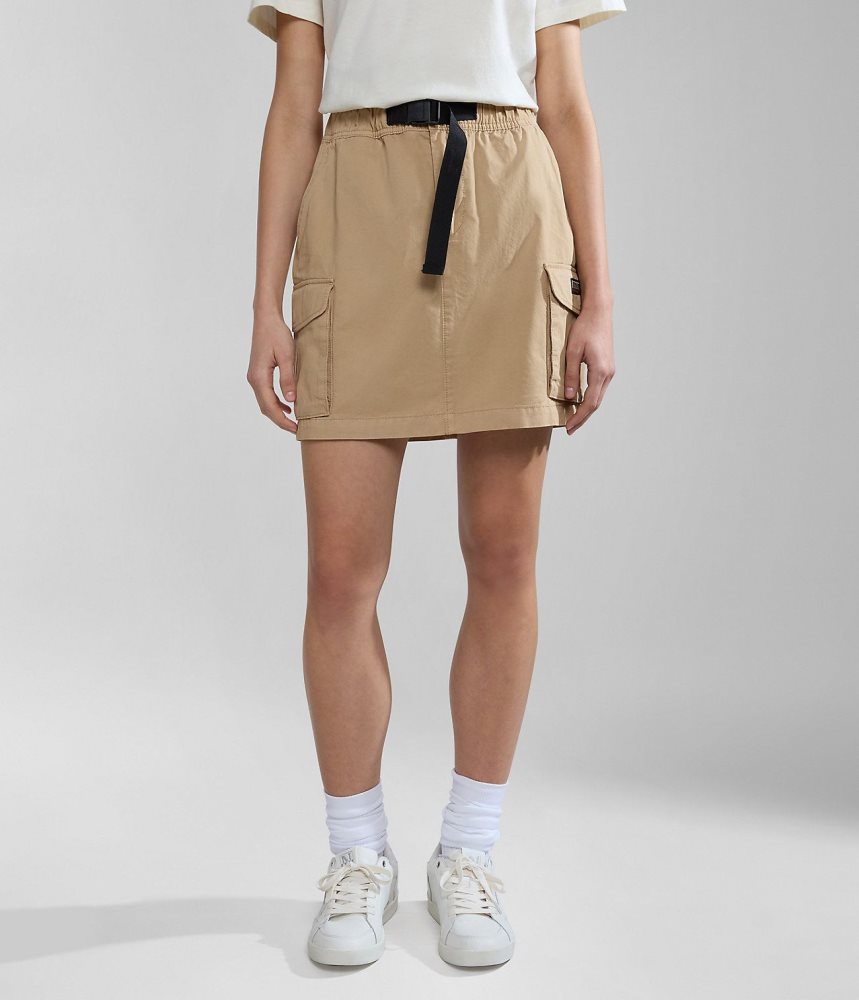 Napapijri Boyd Skirt Rokken Dames Beige | CJLVKFY-37