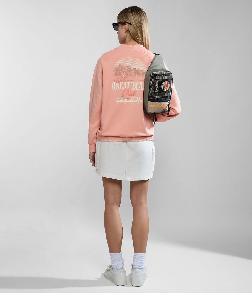 Napapijri Boyd Sweatshirt Sweatshirts Dames Roze | ZOTQRPY-81