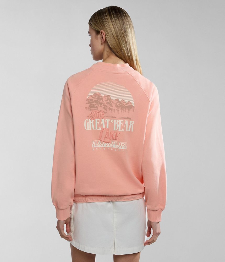 Napapijri Boyd Sweatshirt Sweatshirts Dames Roze | ZOTQRPY-81