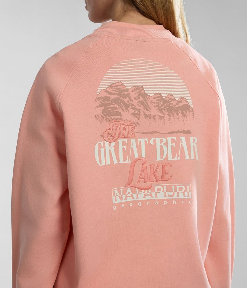 Napapijri Boyd Sweatshirt Sweatshirts Dames Roze | ZOTQRPY-81