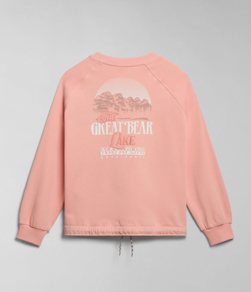 Napapijri Boyd Sweatshirt Sweatshirts Dames Roze | ZOTQRPY-81