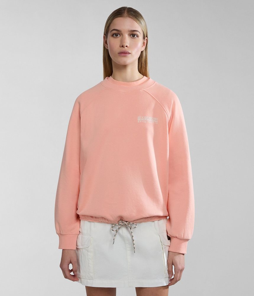 Napapijri Boyd Sweatshirt Sweatshirts Dames Roze | ZOTQRPY-81