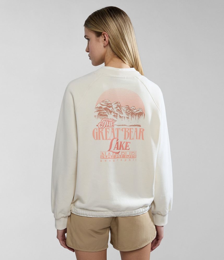 Napapijri Boyd Sweatshirt Sweatshirts Dames Wit | HISPCOZ-59