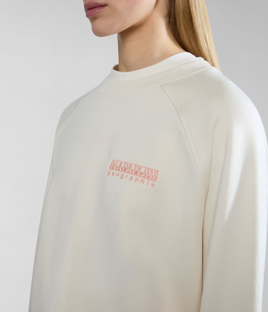 Napapijri Boyd Sweatshirt Sweatshirts Dames Wit | HISPCOZ-59