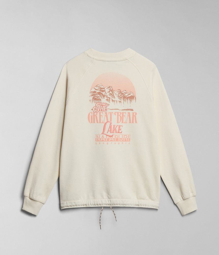 Napapijri Boyd Sweatshirt Sweatshirts Dames Wit | HISPCOZ-59