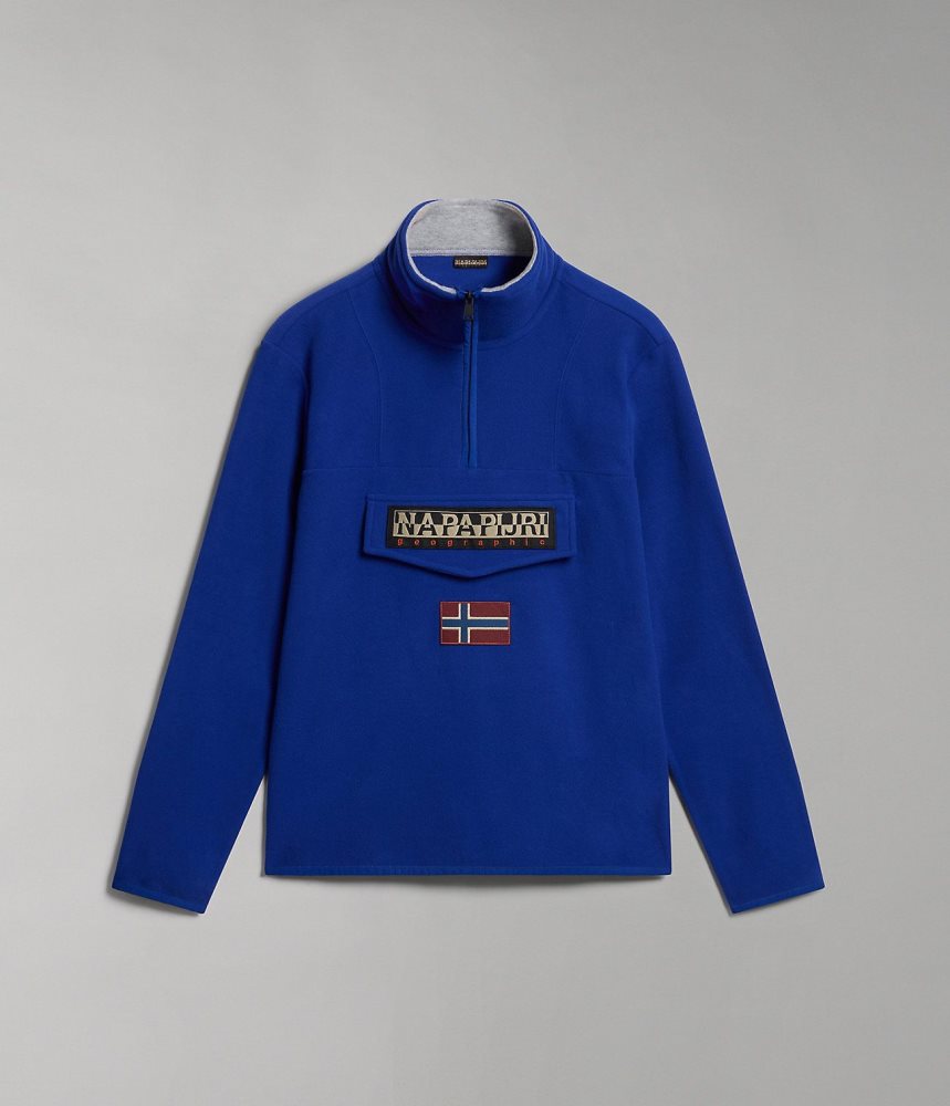 Napapijri Burgee Half-Zip Fleece Vlies Dames Blauw | ELMVHON-27