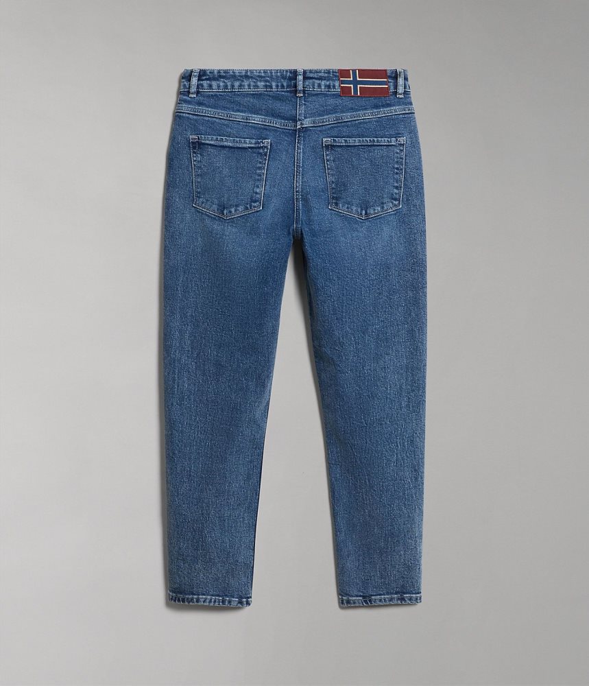 Napapijri Byrd Denim Chino Broek Dames Lichtblauw | INRKSMH-87