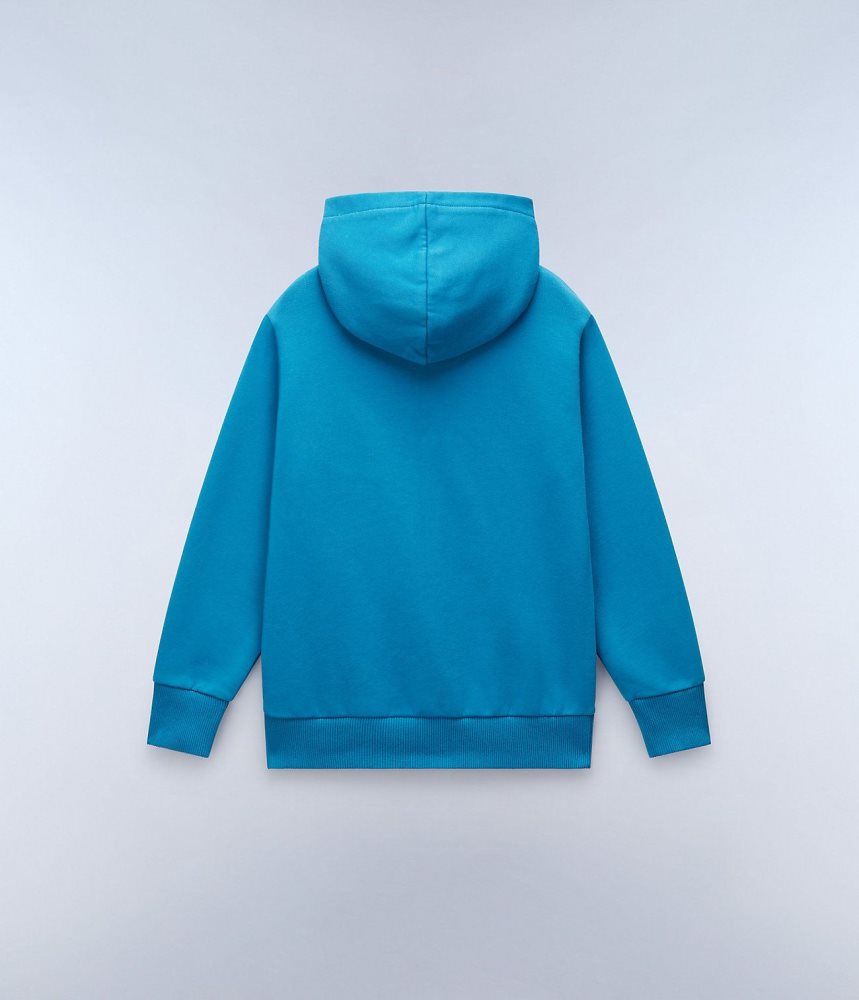 Napapijri Chamois Full-Zip Hoodie (4-16 YEARS) Hoodie Kinderen Blauw | EJARGMY-19