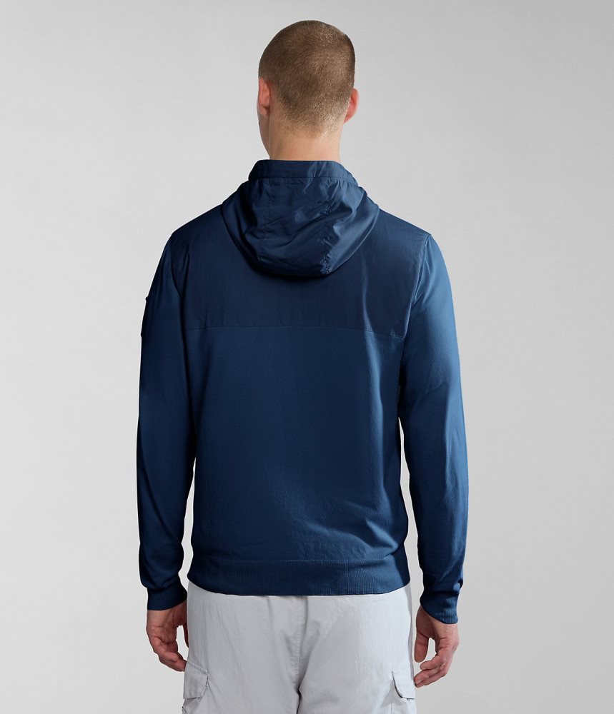 Napapijri Circular Hoodie by Moreno Ferrari Hoodie Heren Donkerblauw | EYLDATB-48