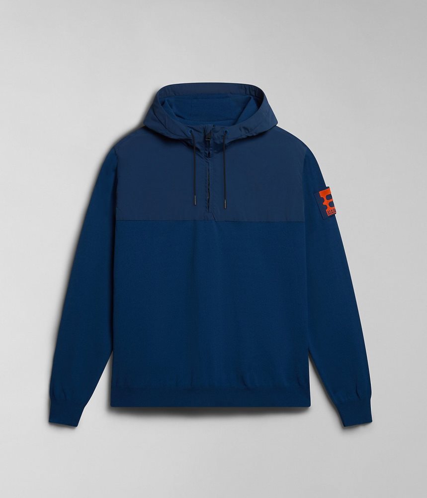 Napapijri Circular Hoodie by Moreno Ferrari Hoodie Heren Donkerblauw | EYLDATB-48