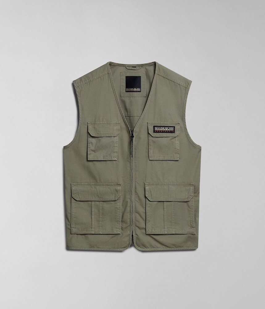 Napapijri Colden Vest Gilet Heren Groen | VZSYHGK-71